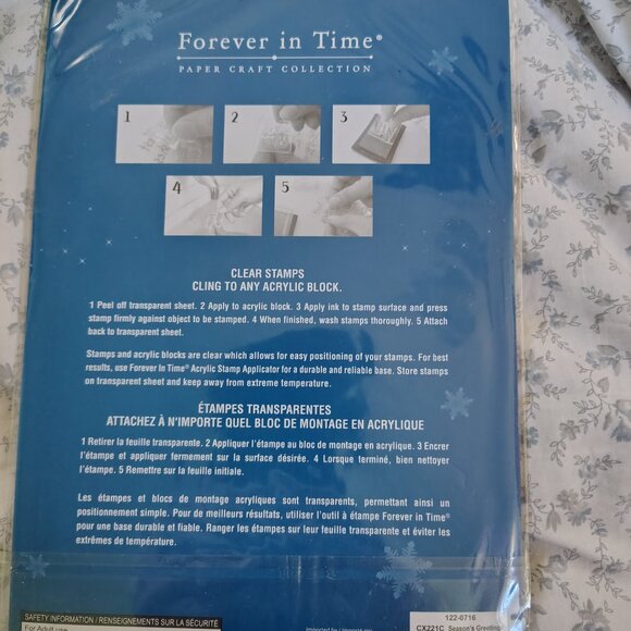 Forever in Time: Christmas Sentiments Cling Stamps (NEW) - Picture 2 of 2